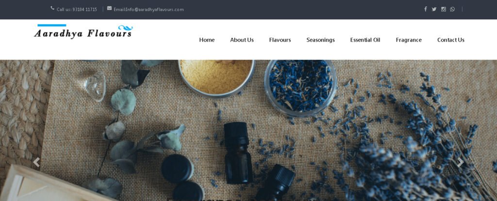 Aaradhya Flavours Custom E-Commerce Website Design and Development by Anand Jha